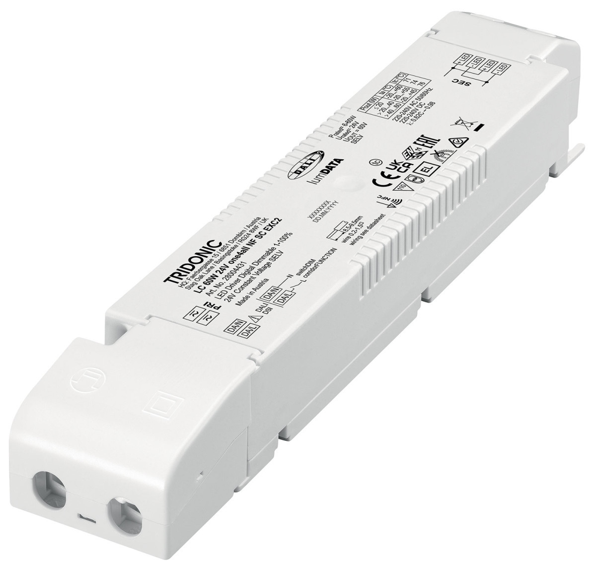Tridonic LED Drivers Constant Voltage LC 60W 24V one4all NF SC exc2