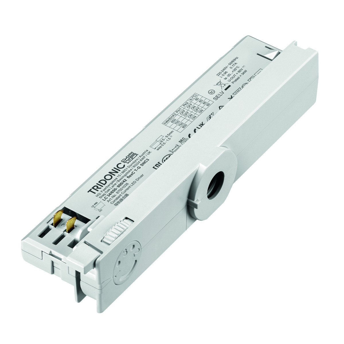 Tridonic LED Drivers In-Track Fixed Output LC 15/200-350/42 flexc T-G SNC3