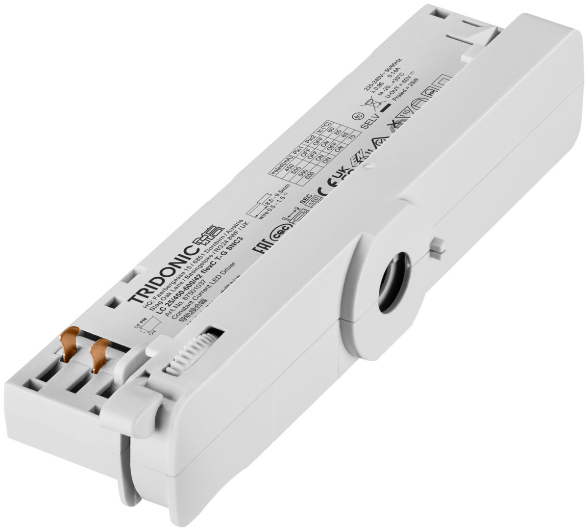 Tridonic LED Drivers In-Track Fixed Output LC 34/650-800/42 flexc T-G SNC3