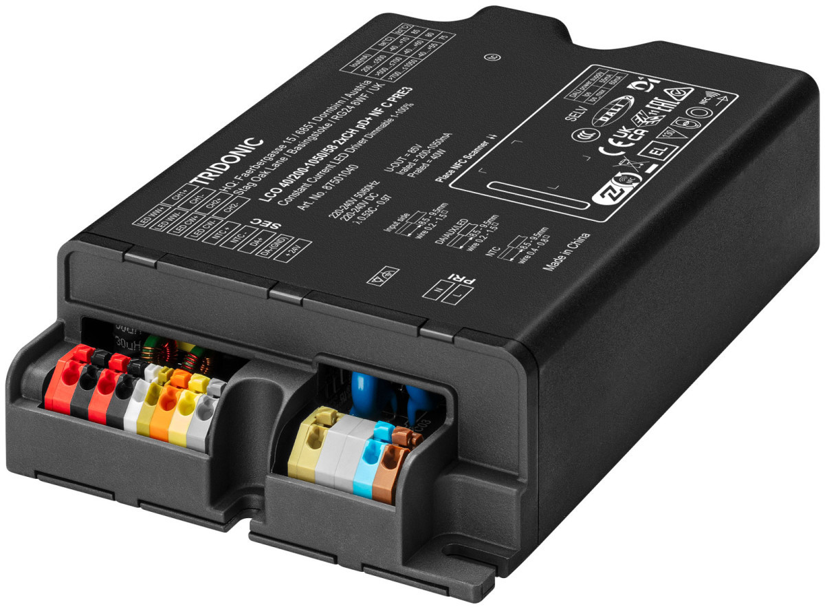 Tridonic LED Drivers Outdoor Compact Dimming Lco 40/200-1050/58 2XCH PD+ NF C pre3