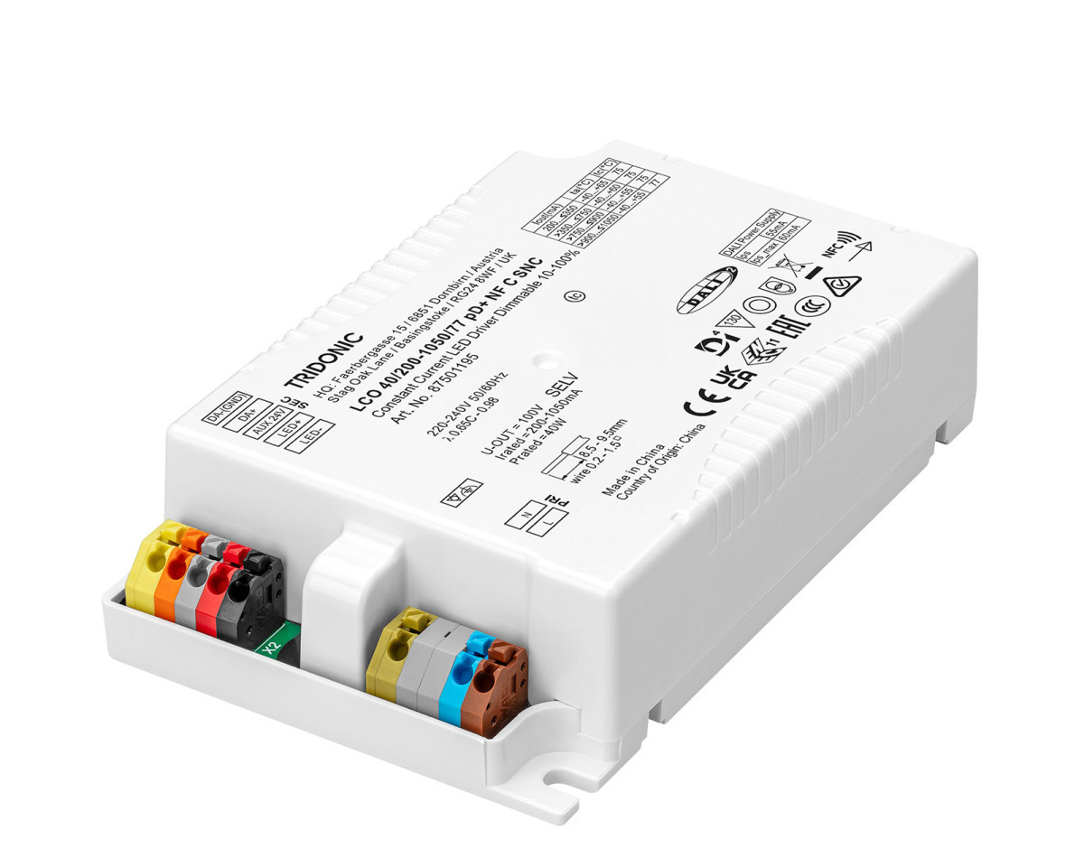 Tridonic LED Drivers Outdoor Compact Dimming Lco 40/200-1050/77 PD+ NF C SNC