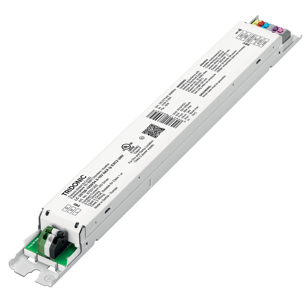 Tridonic LED Drivers Universal Wide Voltage LC 35/100-1050/54 0-10V nax LP exc2 unv
