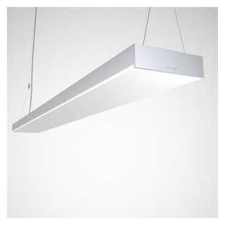 Pendelarmaturen Opendo H lens zilver etdd 43W 5300LM wide reduced glar