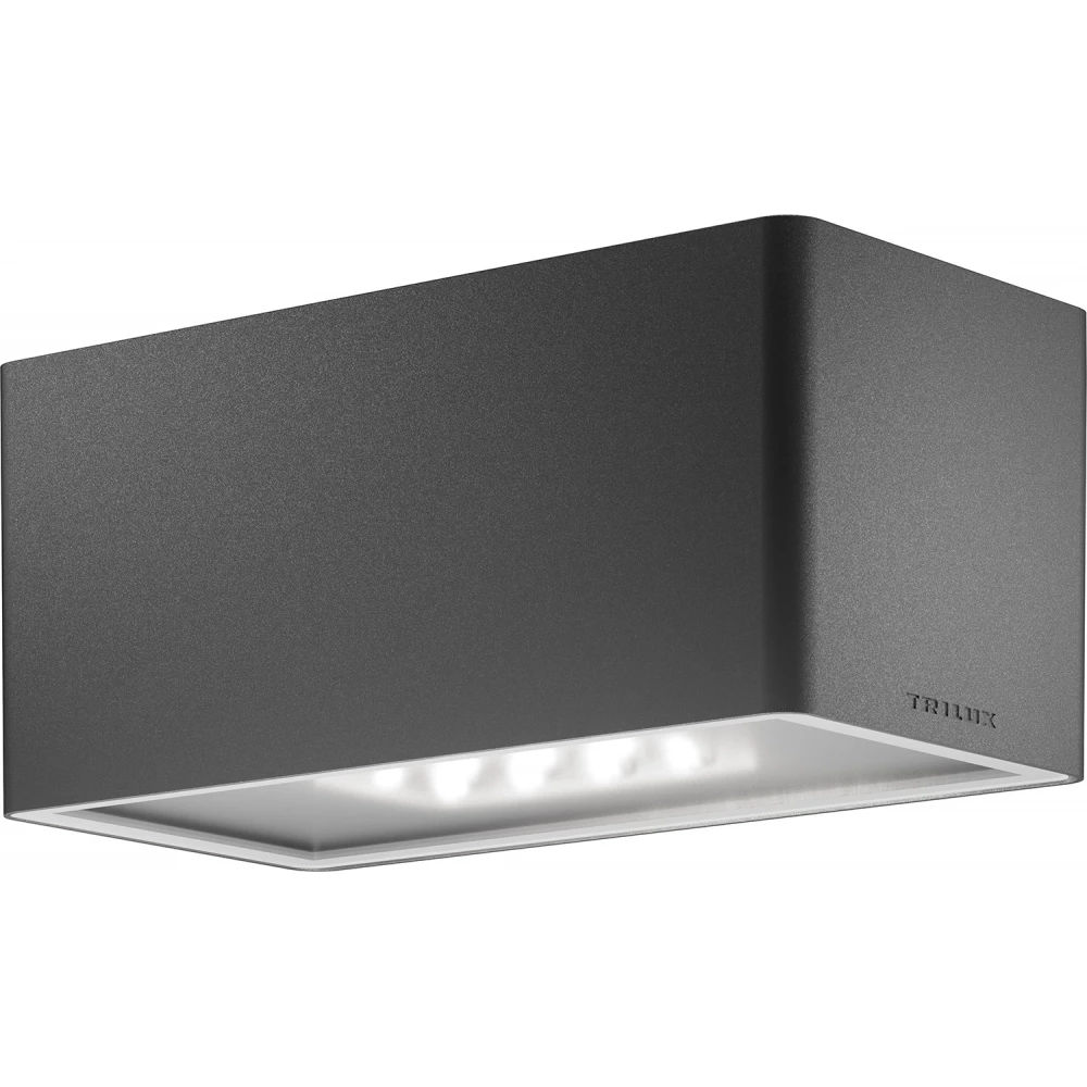Trilux Osido 2Q led wandarmatuur 4000K 154x260mm steekklem antraciet