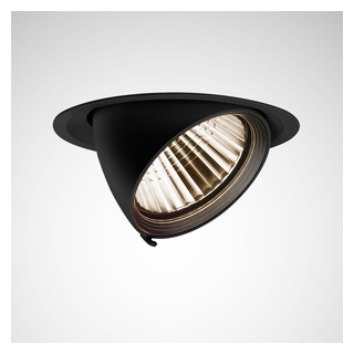 Trilux Quira Plus Inbouwarmaturen Quira plus reflector zwart rond et 54W 7145LM flood (F