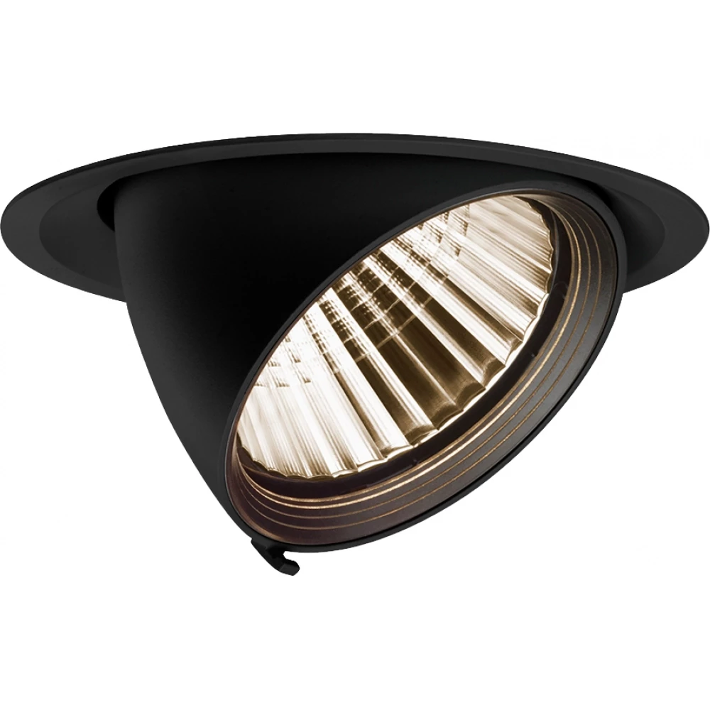 Trilux Quira plus led inbouwspot 3000K 190x190mm casambi 21-40° - mediumstralend zwart