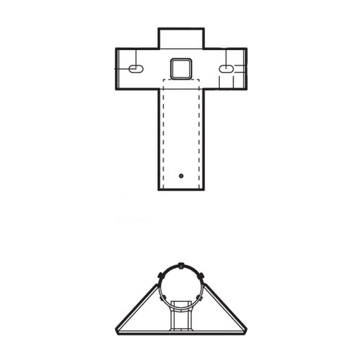 Trilux Aanzetmontage mast Ø 76 MM 136x259x338mm