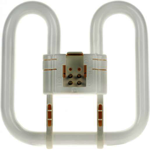 TBE Lighting Compacte TL-lamp, 16 W, 2D, 4-polig, GR10q-fitting, Duurzaam, Koud Wit 3500 K, Glas, 2-pack, GR10q