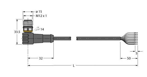 Turck Sensor kabel pur actorkabel 8P 2M