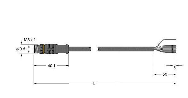 Turck Sensor kabel pur actorkabel 4P 5M