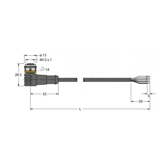 Turck Sensor kabel pur actorkabel 5P 5M