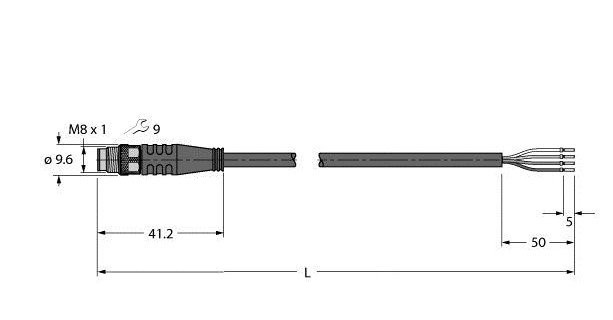Turck Sensor kabel pur actorkabel 4P 2M