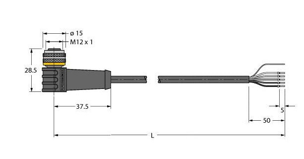 Turck Sensor kabel pur actorkabel 5P 5M