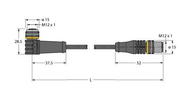 Turck Sensor kabel pur actorkabel 8P M12 5M
