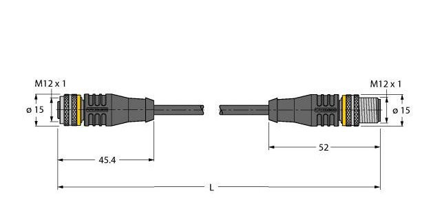 Turck Sensor kabel pur actorkabel 5P M12 2M