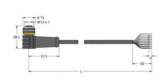 Turck Sensor kabel PVC actorkabel 8P 10M