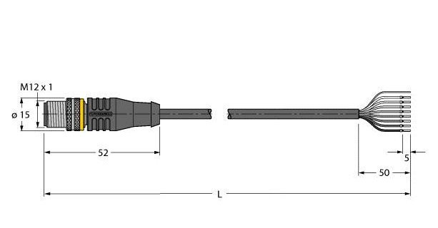Turck Sensor kabel PVC actorkabel 8P 10M