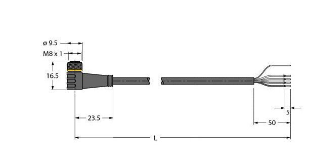 Turck Sensor kabel PVC actorkabel 4P 10M