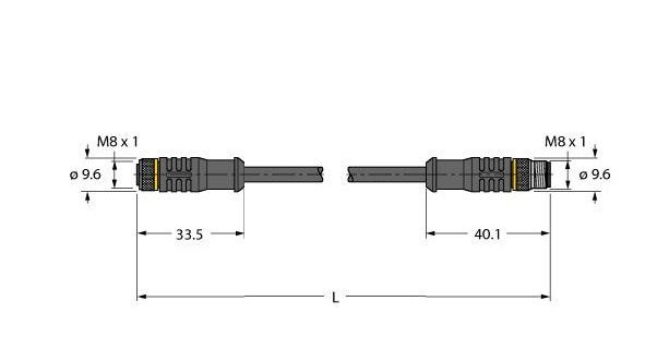 Turck Sensor kabel PVC actorkabel 3P M8 5M