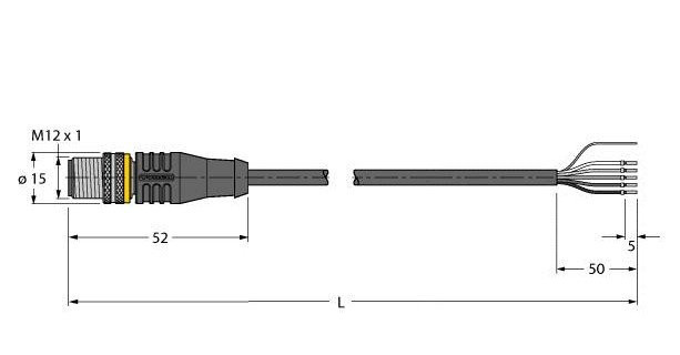 Turck Sensor kabel pur actorkabel 5P 2M