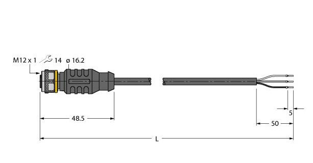 Turck Actuator And sensor cable, pur connection cable