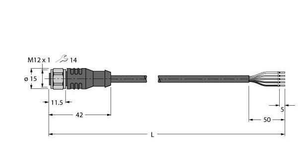 Turck Actuator And sensor cable, pur connection cable