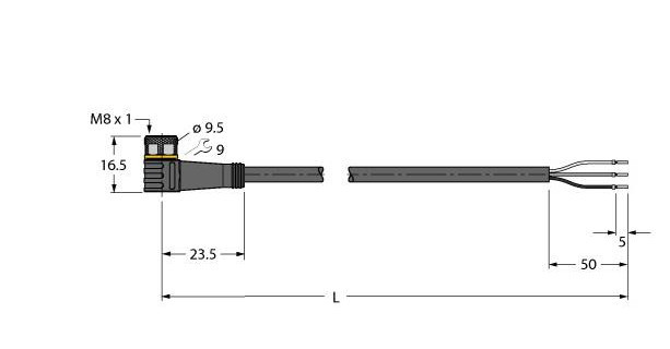 Turck Actuator And sensor cable, pur connection cable