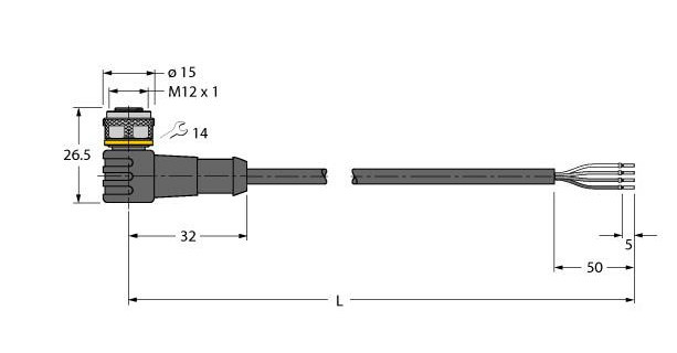 Turck Actuator And sensor cable, pur connection cable