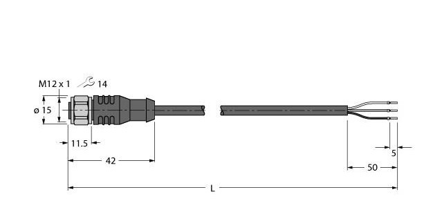 Turck Actuator And sensor cable, pur connection cable