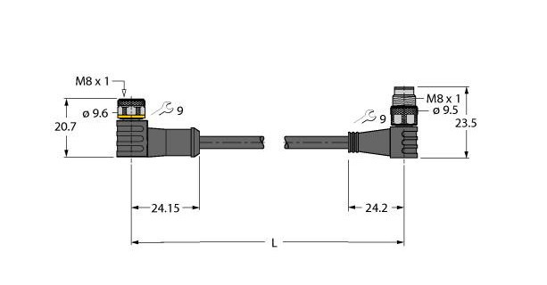 Turck Actuator And sensor cable, pur extension cable