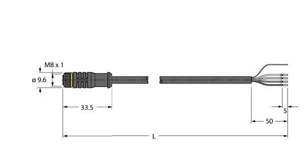 Turck Sensor kabel PVC actorkabel 4P 10M