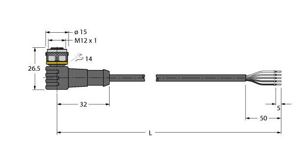 Turck Actuator And sensor cable, PVC connection cable