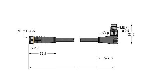 Turck Actuator And sensor cable, PVC extension cable