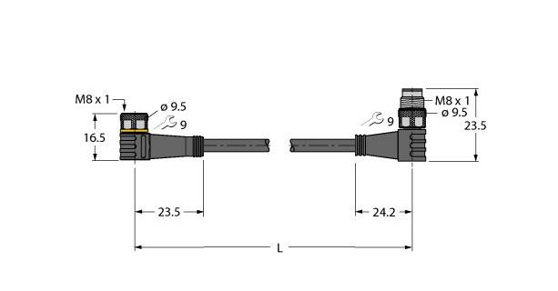 Turck Actuator And sensor cable, PVC extension cable