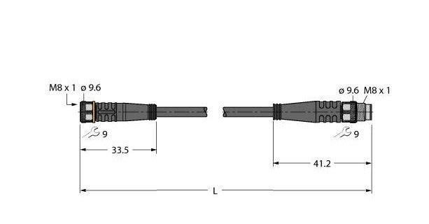 Turck Actuator And sensor cable, PVC extension cable