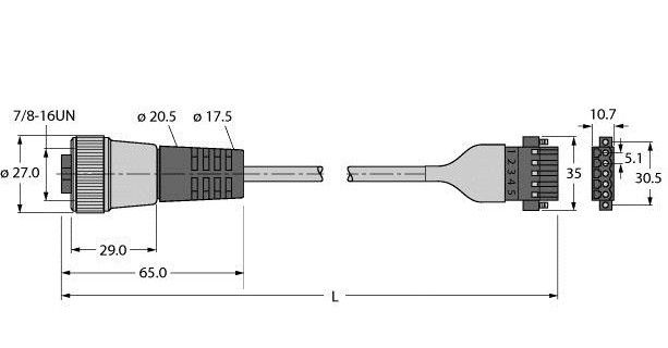 Turck Bus cable for can (devicenet canopen) PVC cable jacket