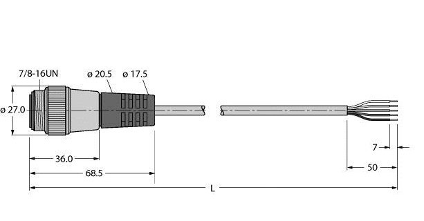 Turck Bus cable for can (devicenet canopen) PVC cable jacket