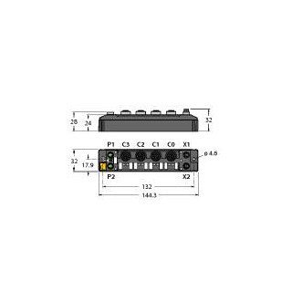Turck Compacte Multiprotocol-I/O-module voor ethernet 2 configureerbare