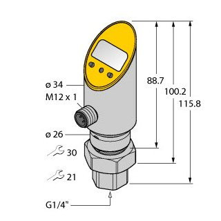 Turck Druksensor (draaibaar) met stroomuitgang