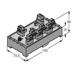 Turck Fieldbus en profibus-pa ip20 verdeelbouwsteen zeskanalig