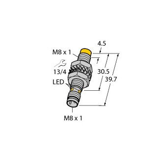 Turck Ind.sensor 10-30VDC M8 male PNP