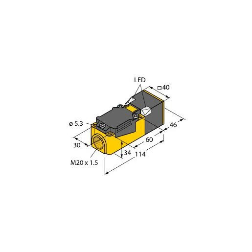 Turck Inductieve sensor inductieve naderingsschakelaar schakelafstand 15MM 150HZ kunststof klem