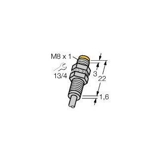 Turck Inductieve sensor inductieve naderingsschakelaar schakelafstand 3MM 5000HZ metaal kabel