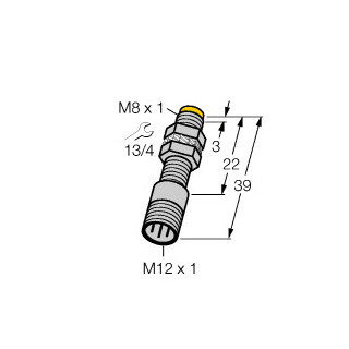 Turck Inductieve sensor inductieve naderingsschakelaar schakelafstand 3MM 5000HZ metaal steekaansluiting