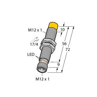 Turck Inductieve sensor inductieve naderingsschakelaar schakelafstand 8MM 2000HZ metaal steekaansluiting