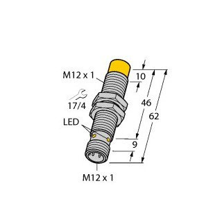 Turck Inductieve sensor inductieve naderingsschakelaar schakelafstand 8MM 2000HZ metaal steekaansluiting