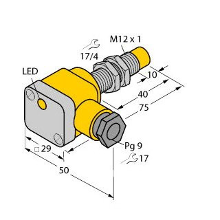 Turck Inductieve sensor inductieve naderingsschakelaar schakelafstand 8MM 2000HZ metaal klem