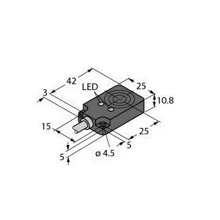 Turck Inductieve sensor inductieve naderingsschakelaar schakelafstand 8MM 250HZ kunststof kabel