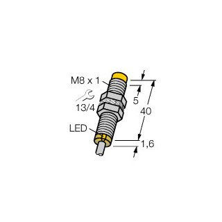 Turck Inductieve sensor inductieve naderingsschakelaar schakelafstand 6MM 1000HZ metaal kabel