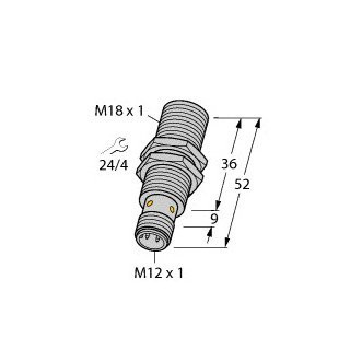 Turck Inductieve sensor inductieve naderingsschakelaar schakelafstand 8MM 1500HZ metaal steekaansluiting